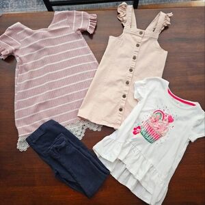 Girls Size 6 Bundle of Dresses, Top & Leggings